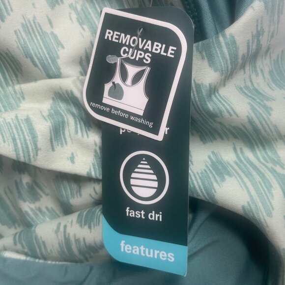 Mta Sport Sports Bra Womens Size 1X Green Racerback New - Picture 8 of 8